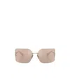 Miu Miu Logo Sunglasses In Nude