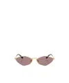 Miu Miu Metal Geometric Oval Sunglasses In Nude