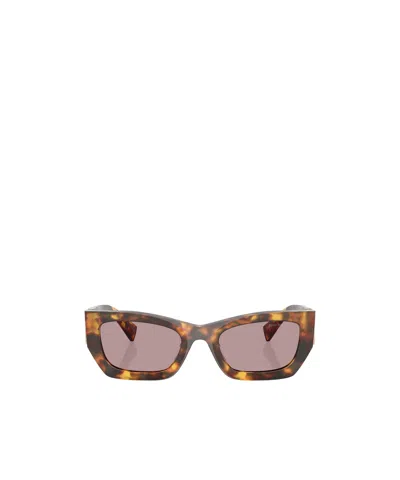 Miu Miu Logo Sunglasses In Nude