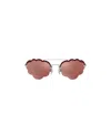 Miu Miu Logo Sunglasses In Pink