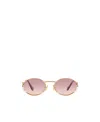 Miu Miu Logo Sunglasses In Pink