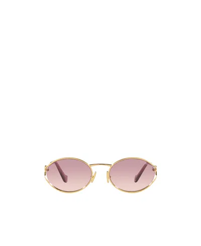 Miu Miu Logo Sunglasses In Pink