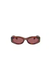 Miu Miu Womens Brown Mu 11ws Oval-shape Acetate Sunglasses In Pink