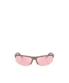 Miu Miu A02s Semi-rimless Oval Plastic Sunglasses In Pink