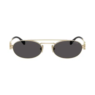 Pre-owned Miu Miu Logo Sunglasses 'slate Gray' | Grey | Women's Size Onesize