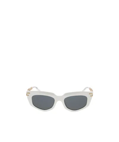 Miu Miu Logo Sunglasses In White