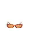 Miu Miu Logo Sunglasses In Yellow