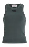 Miu Miu Logo Tank In Grey