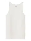 Miu Miu Cotton Knit Tank Top In White