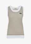 Miu Miu Cotton Tank Top Set