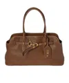 Miu Miu Large Aventure Nappa Leather Shoulder Bag In Brown