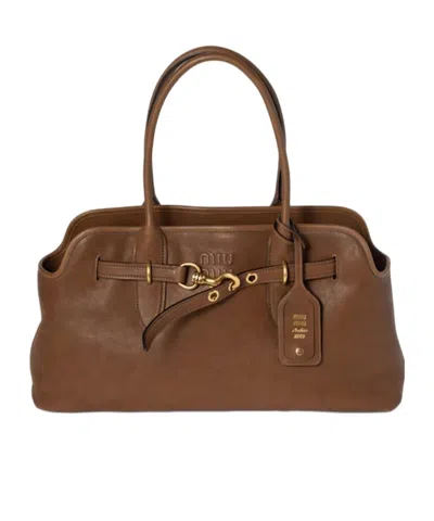 Miu Miu Logo Tote Bag