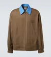 Miu Miu Jacke Aus Schurwoll-gabardine In Blue