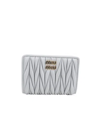 Miu Miu Logo Wallet In White