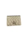 Miu Miu Logo Wallet In Nude