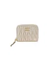 Miu Miu Logo Wallet In Nude
