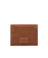 Miu Miu Logo Wallet In White