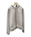 Miu Miu Wool And Nylon Knit Hoodie In Grey