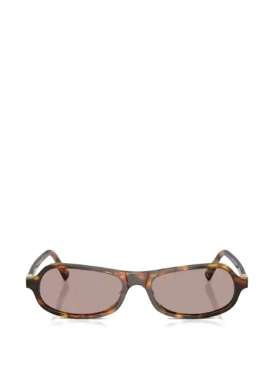 Miu Miu Geometric-frame Sunglasses In Brown