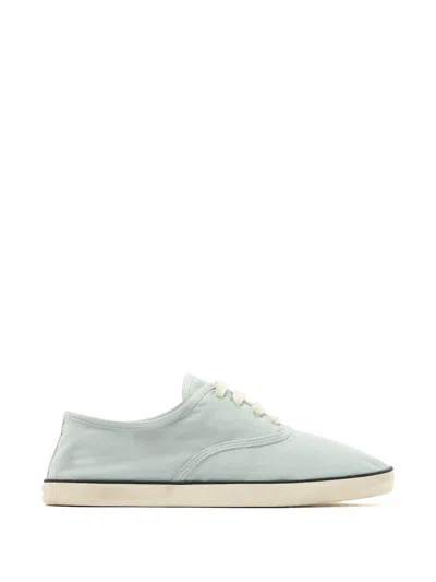 Miu Miu Logo-embossed Lace-up Sneakers In Blue