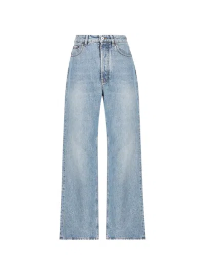 Miu Miu Logo-embroidered Jeans In Multi