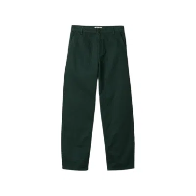 Miu Miu Logo-embroidered Trousers In Green