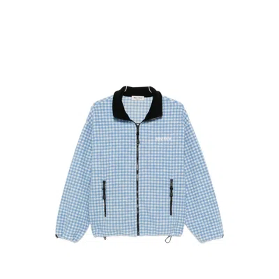 Miu Miu Logo-embroidery Cardigan In Blue