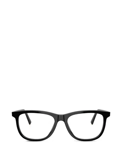 Miu Miu Logo-plaque Square-frame Glasses In Black