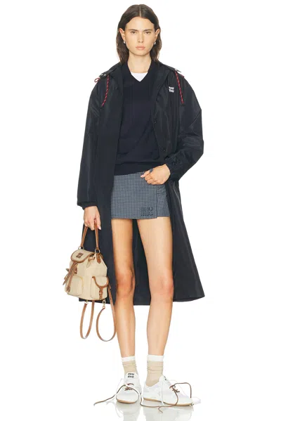 Miu Miu Long Coat In Blue