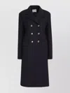 Miu Miu Long Double-breasted Wool Coat With Lapel Collar