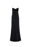Miu Miu Black Stain Long Dress In Black