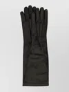 Miu Miu Long Length Nappa Leather Gloves In Black