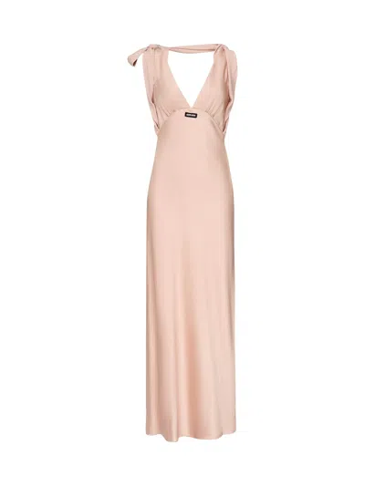 MIU MIU LONG SATIN DRESS