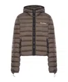 Miu Miu Long Sleeve Cotton Coat In Brown