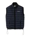 Miu Miu Lightweight Sleeveless Padded Jacket In Blue