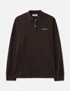 Miu Miu Long Sleeve Polo In Brown
