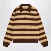 Miu Miu Logo Embroidered Long-sleeved Polo T-shirt In Multi