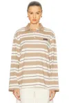 Miu Miu Logo Striped Cotton Jersey Polo Shirt In Multi
