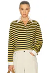 Miu Miu Striped Polo T-shirt