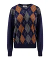 Miu Miu Women Virgin Wool Sweater In Blue