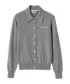 Miu Miu Long-sleeved Cashmere Sweater In Gray