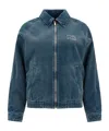 Miu Miu Long-sleeved Casual Jacket In Blue