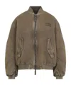 Miu Miu Long-sleeved Casual Jacket In Brown