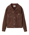 Miu Miu Long-sleeved Casual Jacket In Brown