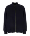 Miu Miu Long-sleeved Casual Jacket In Navy Blue