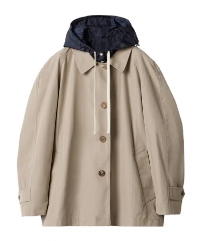 Miu Miu Long-sleeved Casual Jacket In Nude & Neutrals