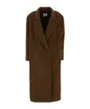 Miu Miu Virgin Wool Coat In Brown