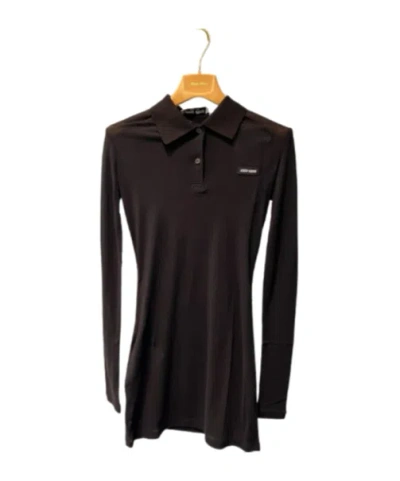Miu Miu Long-sleeved Dress In Black