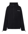 Miu Miu Long-sleeved Hooded Sweatshirt In Black