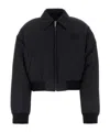 Miu Miu Technical Fabric Down Jacket In Black